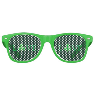 Saint Patrick's Day Irish Love Clover shamrock Retro Sunglasses