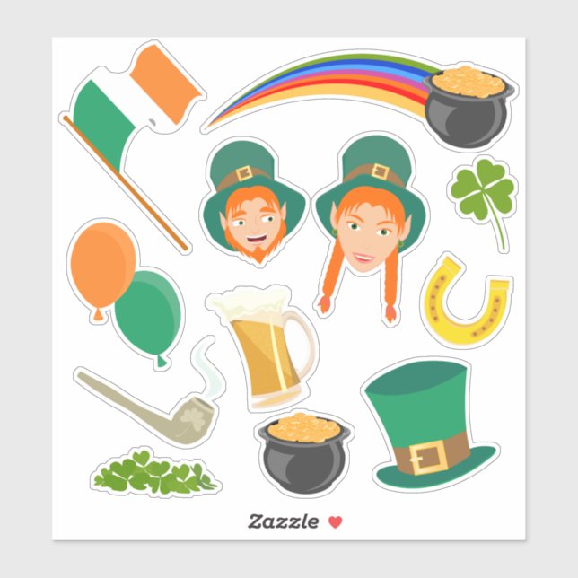 Saint Patrick's Day Irish symbols collection of (Sheet)