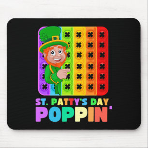 Saint Patrick's Day Is Poppin Pop It Fidet Toy St. Mouse Pad