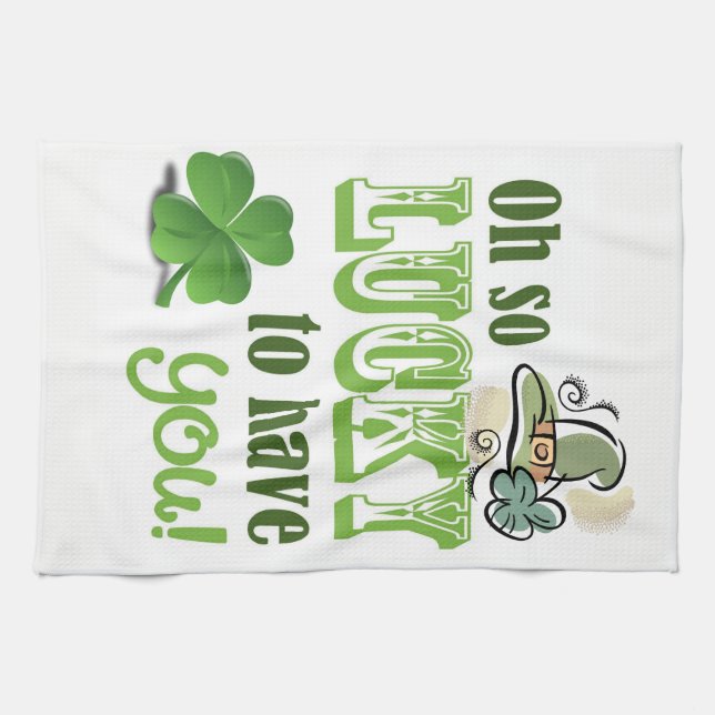 Saint Patrick's Day Kitchen Hand Towel (Horizontal)
