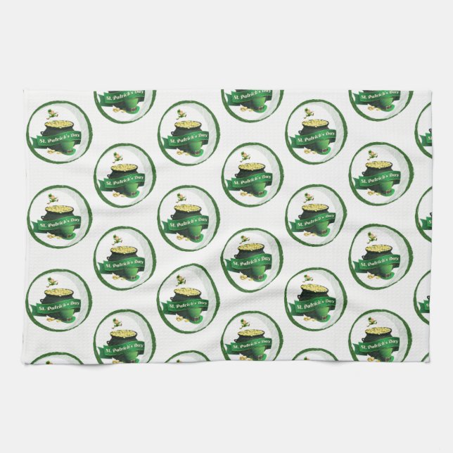 Saint Patrick's Day Kitchen Hand Towel (Horizontal)