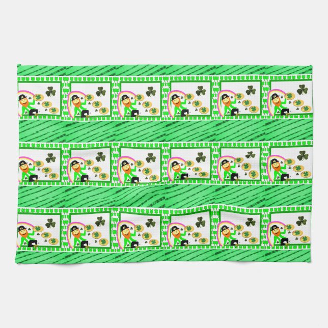 Saint Patrick's Day Kitchen Hand Towel (Horizontal)