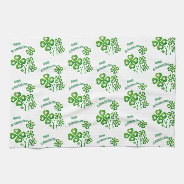 Saint Patrick's Day Kitchen Hand Towel (Horizontal)