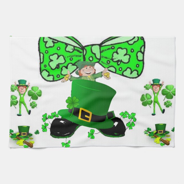 Saint Patrick's Day Kitchen Hand Towel (Horizontal)