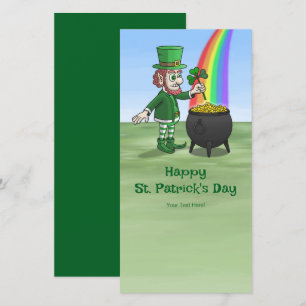 Saint Patrick's Day Leprechaun Card