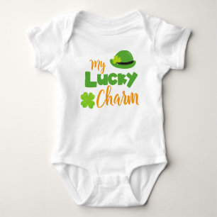 Saint Patrick's Day, Leprechaun Hat, Lucky Charm Baby Bodysuit