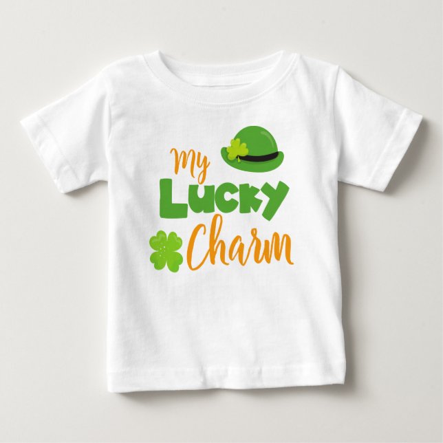 Saint Patrick's Day, Leprechaun Hat, Lucky Charm Baby T-Shirt (Front)