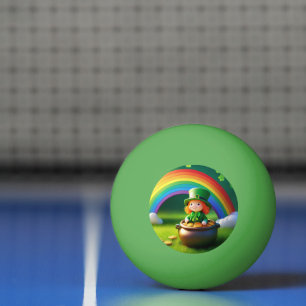Saint Patrick's Day Leprechaun Pot of Gold Ping Pong Ball