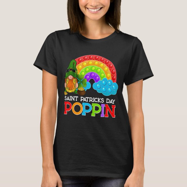Saint Patricks Day Leprechaun Rainbow Pop It Fidge T-Shirt (Front)