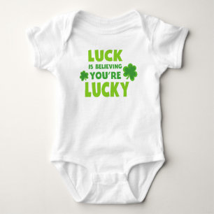 Saint Patrick's Day, Luck, Believing You're Lucky Baby Bodysuit