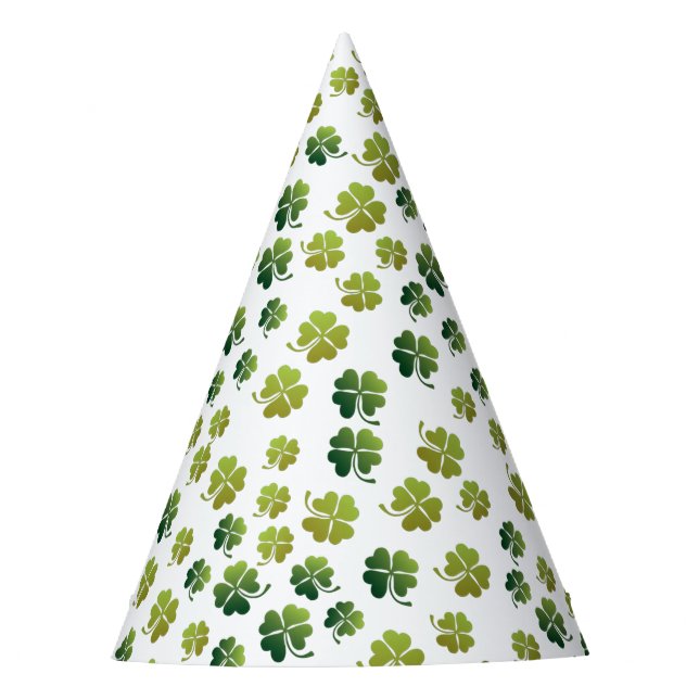 Saint Patrick's Day lucky clovers Party Hat (Front)