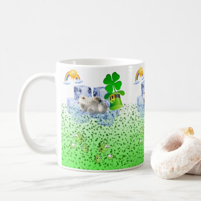 Saint Patrick's Day Mug Polar Bear (With Donut)