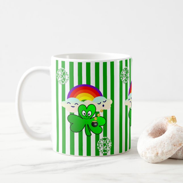 Saint Patrick's Day Mug Shamrock (With Donut)