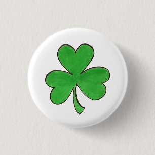 Saint Patrick's Day Party Green Shamrock Clover 3 Cm Round Badge