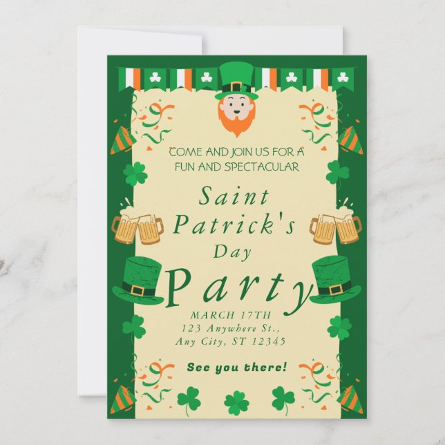 Saint Patrick's Day Party Invitation  (Front)