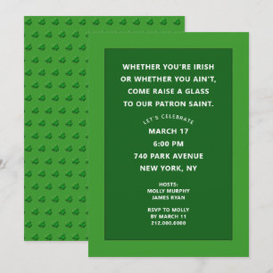 Saint Patrick's Day Party Invites