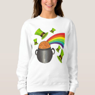 Saint Patrick's Day Pot o Gold Rainbow Leprechaun Sweatshirt