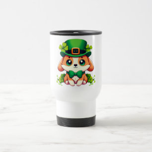Saint Patricks' Day puppy Travel Mug