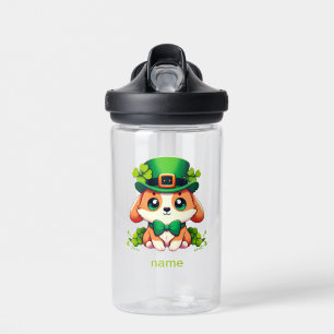 Saint Patricks' Day puppy Water Bottle