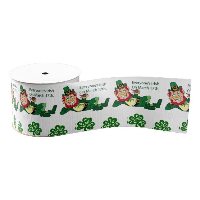 Saint Patrick's Day Ribbon Grosgrain Ribbon (Spool)