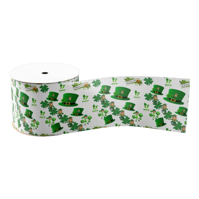 Saint Patrick's Day Ribbon Grosgrain Ribbon (Spool)