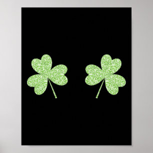 Saint Patricks Day Shamrock Breast St.patrick's Da Poster