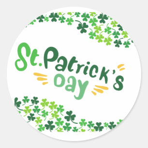Saint Patrick's Day,Shamrock,Irish  Classic Round Sticker