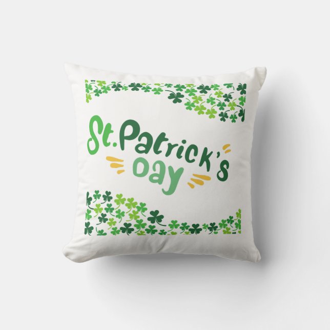 Saint Patrick's Day,Shamrock,Irish  Cushion (Front)