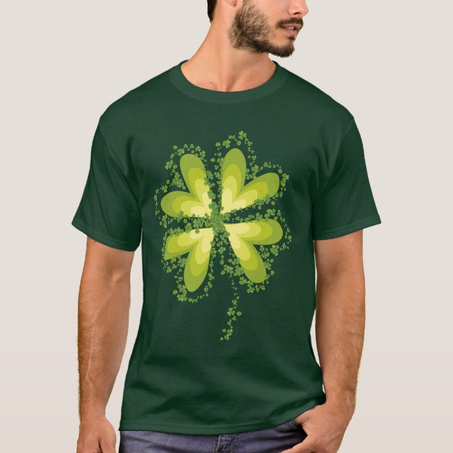 Saint Patrick's Day Shamrock Irish Lucky Clover T-Shirt (Front)