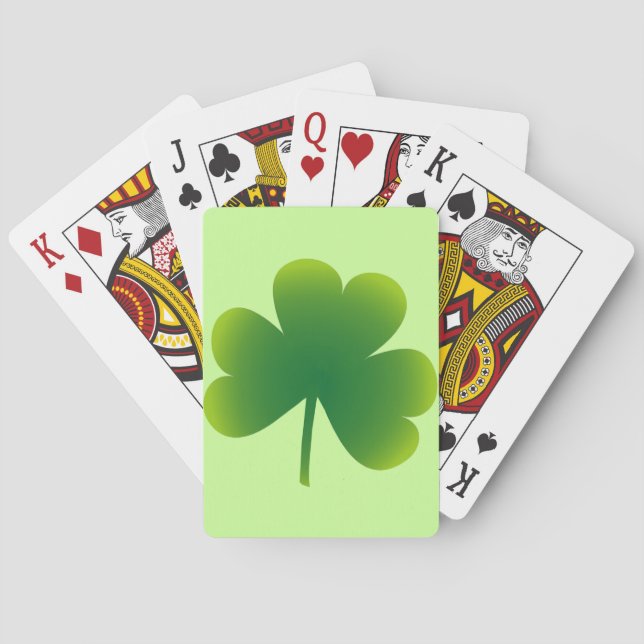 Saint Patrick's Day Shamrock Playing Cards (Back)