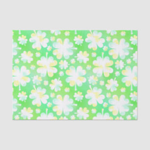 Saint Patrick's Day Shamrocks Retro Watercolor Tissue Paper