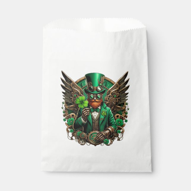 Saint Patrick's Day steampunk clover Favour Bags (Front)