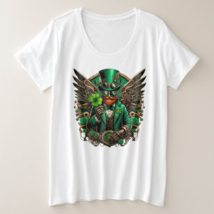 Saint Patrick's Day steampunk clover Plus Size T-Shirt