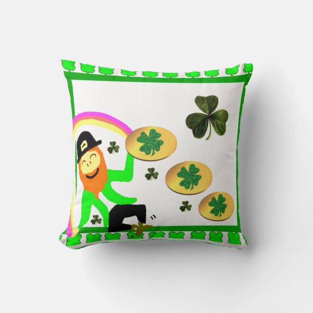 Saint Patrick's Day Throw Pillow (Front)