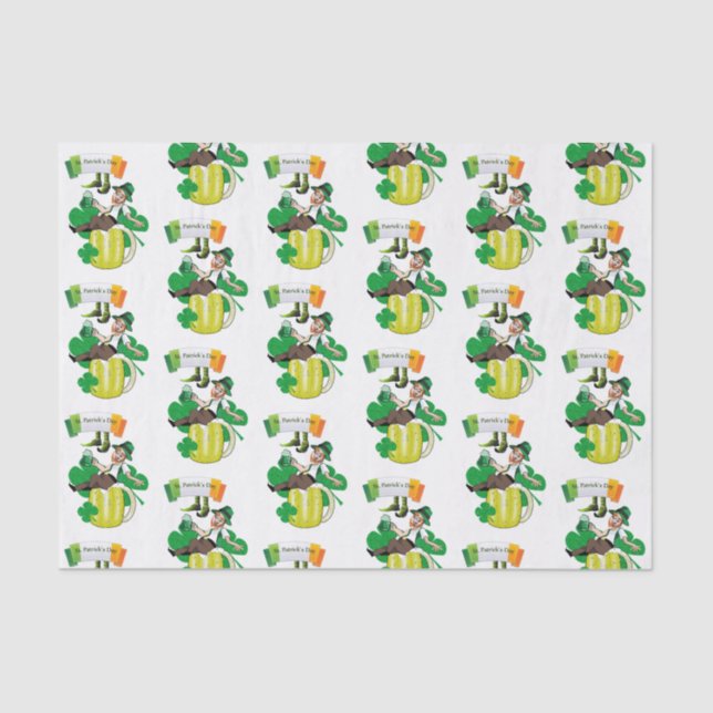 Saint Patrick's Day Tissue Paper Beer (Front)