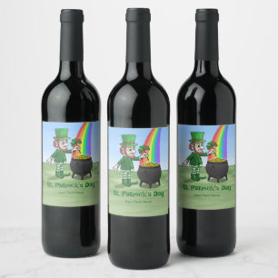Saint Patrick's Day Wine Label