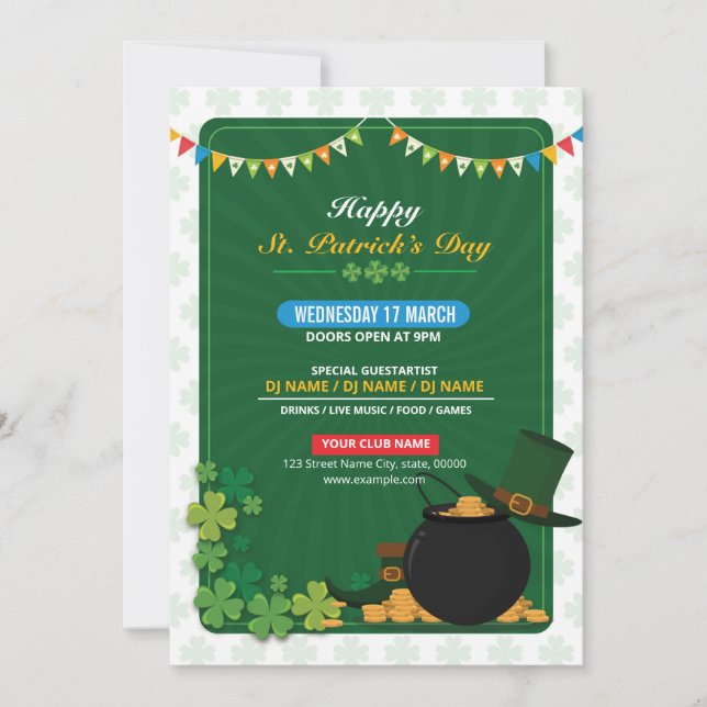 Saint Patricks Flyer Invitation (Front)