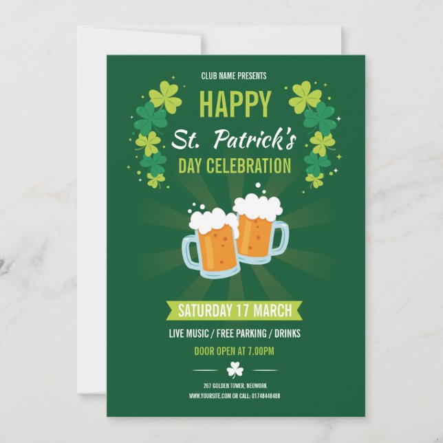 Saint Patricks Flyer Invitation (Front)