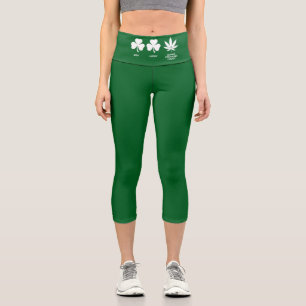 Saint Patricks Funny Party for Guys  Capri Leggings