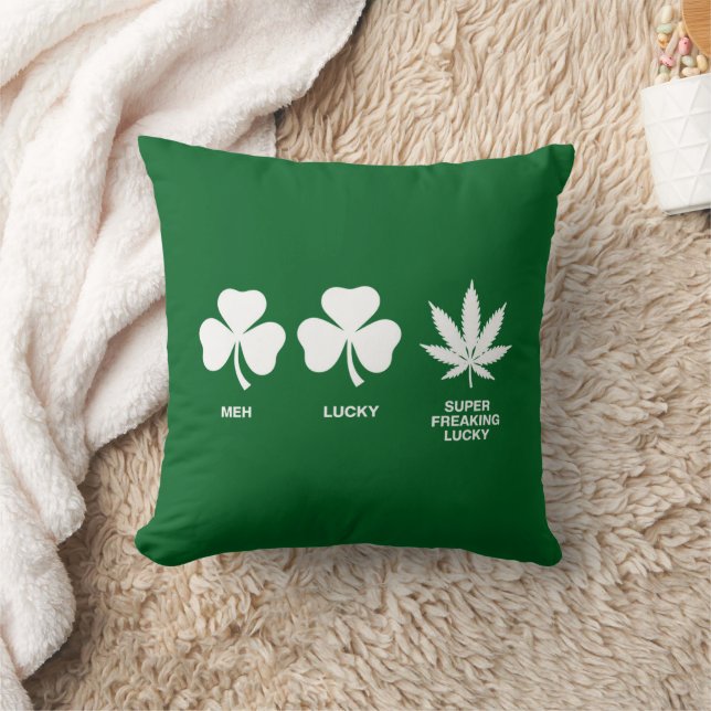 Saint Patricks Funny Party for Guys  Cushion (Blanket)