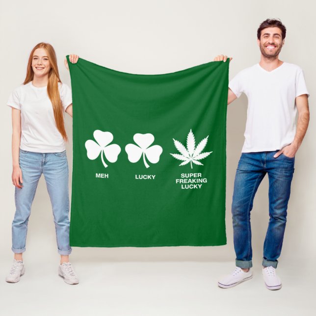 Saint Patricks Funny Party for Guys  Fleece Blanket (In Situ)