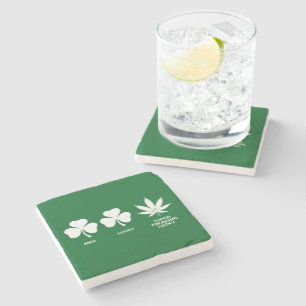 Saint Patricks Funny Party for Guys  Stone Coaster