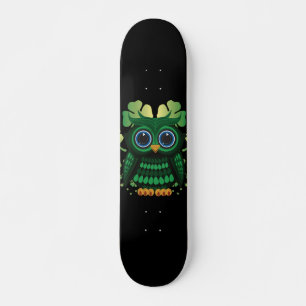 Saint Patrick's Owl Skateboard