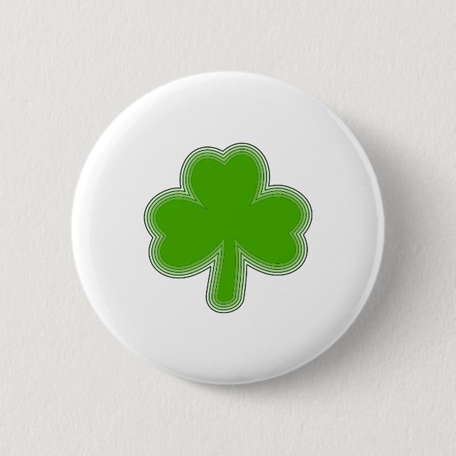 Saint Patrick's Shamrock Drawing 6 Cm Round Badge (Front)