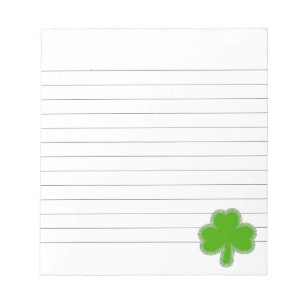 Saint Patrick's Shamrock Drawing Notepad
