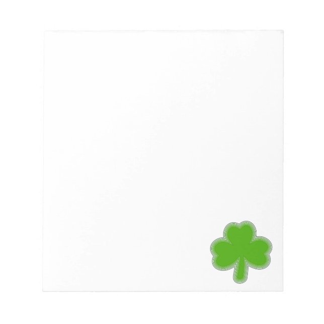 Saint Patrick's Shamrock Drawing Notepad (Front)