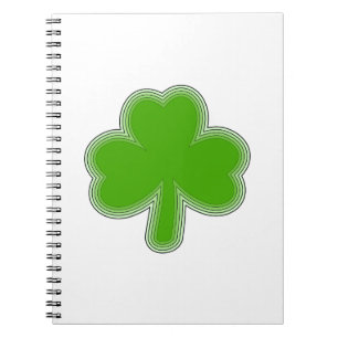 Saint Patrick'S Shamrock Drawing Spiral Notebook
