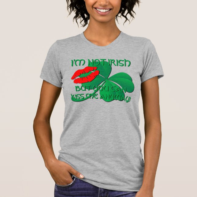 Saint Patricks Shamrock Kiss T-Shirt (Front)