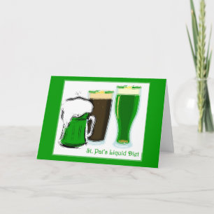 saint pats liquid diet holiday card