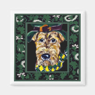 Saint Patty Airedale Magnet